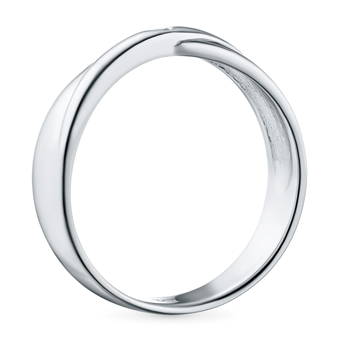Sterling Silver Ring with Lab-Created Diamonds