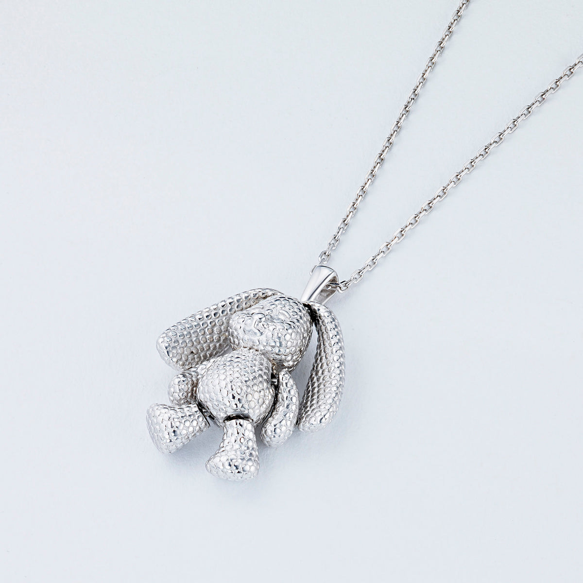 Sterling Silver Pendant with Lab-Created Diamonds