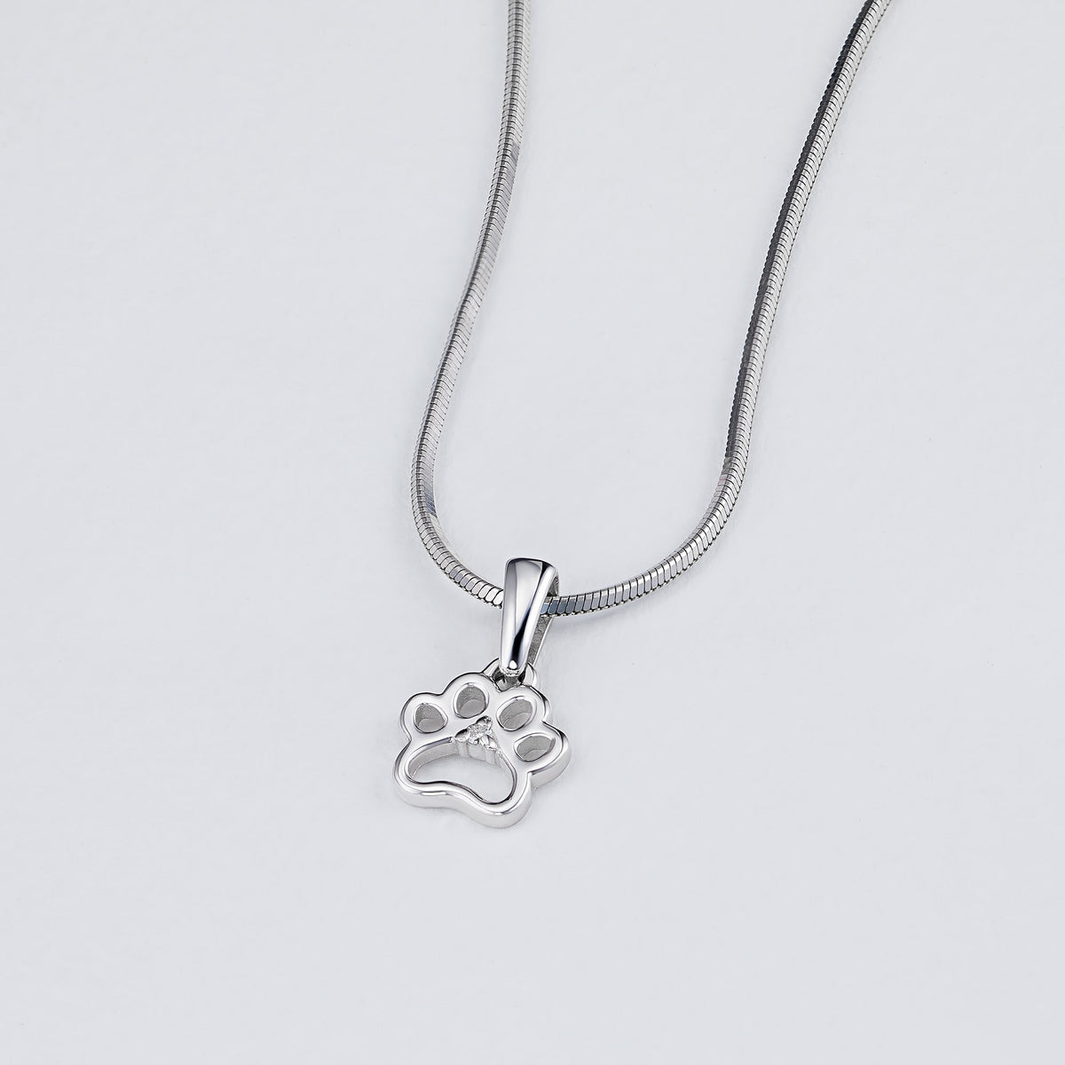 Sterling Silver Pendant with Lab-Created Diamonds