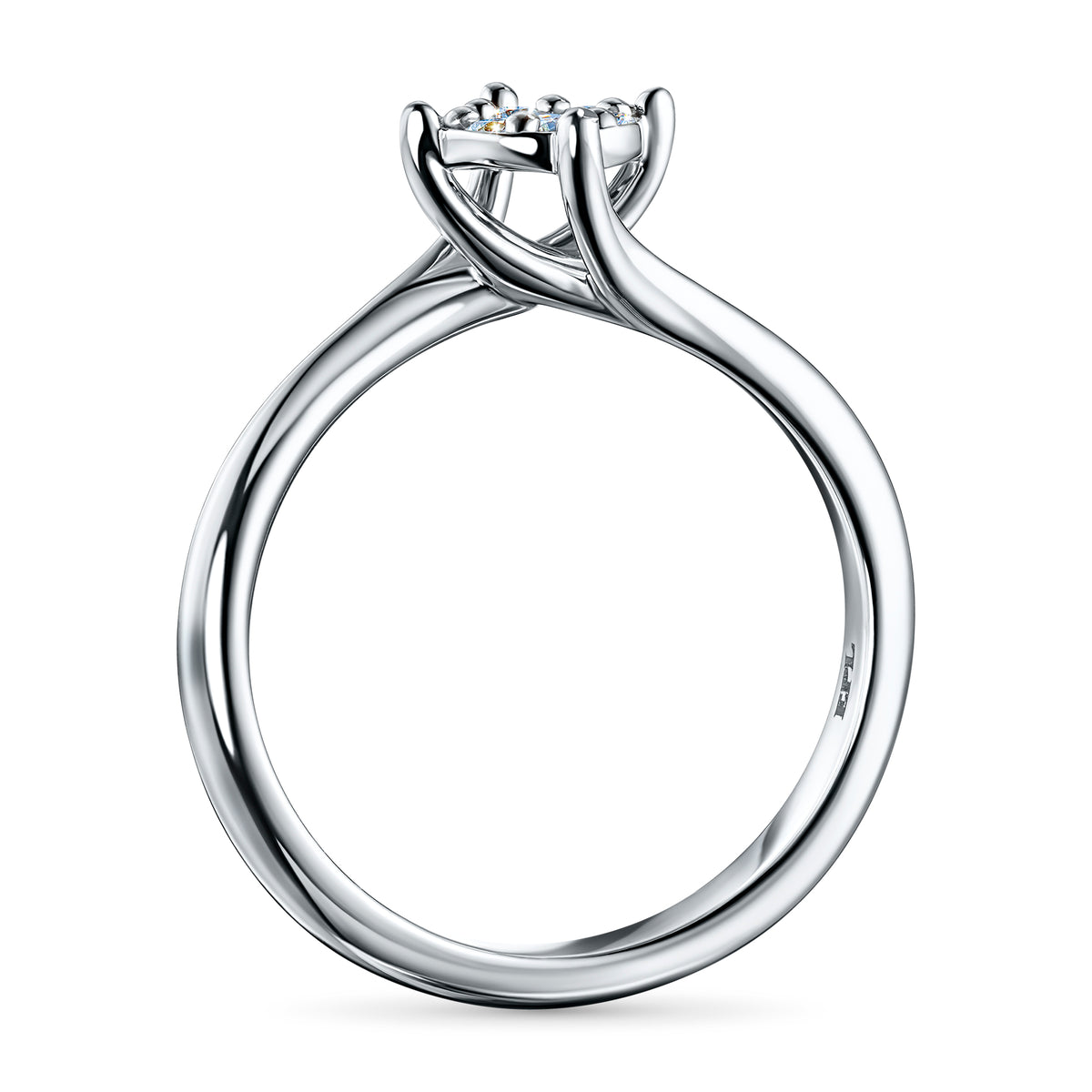 Sterling Silver Ring with Lab-Created Diamonds