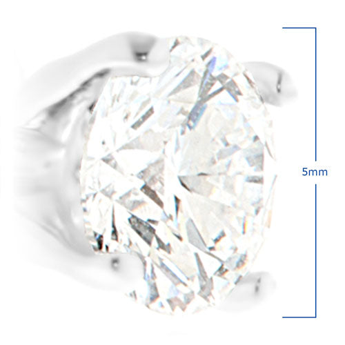 18K White Gold Earring Studs with Natural Diamonds