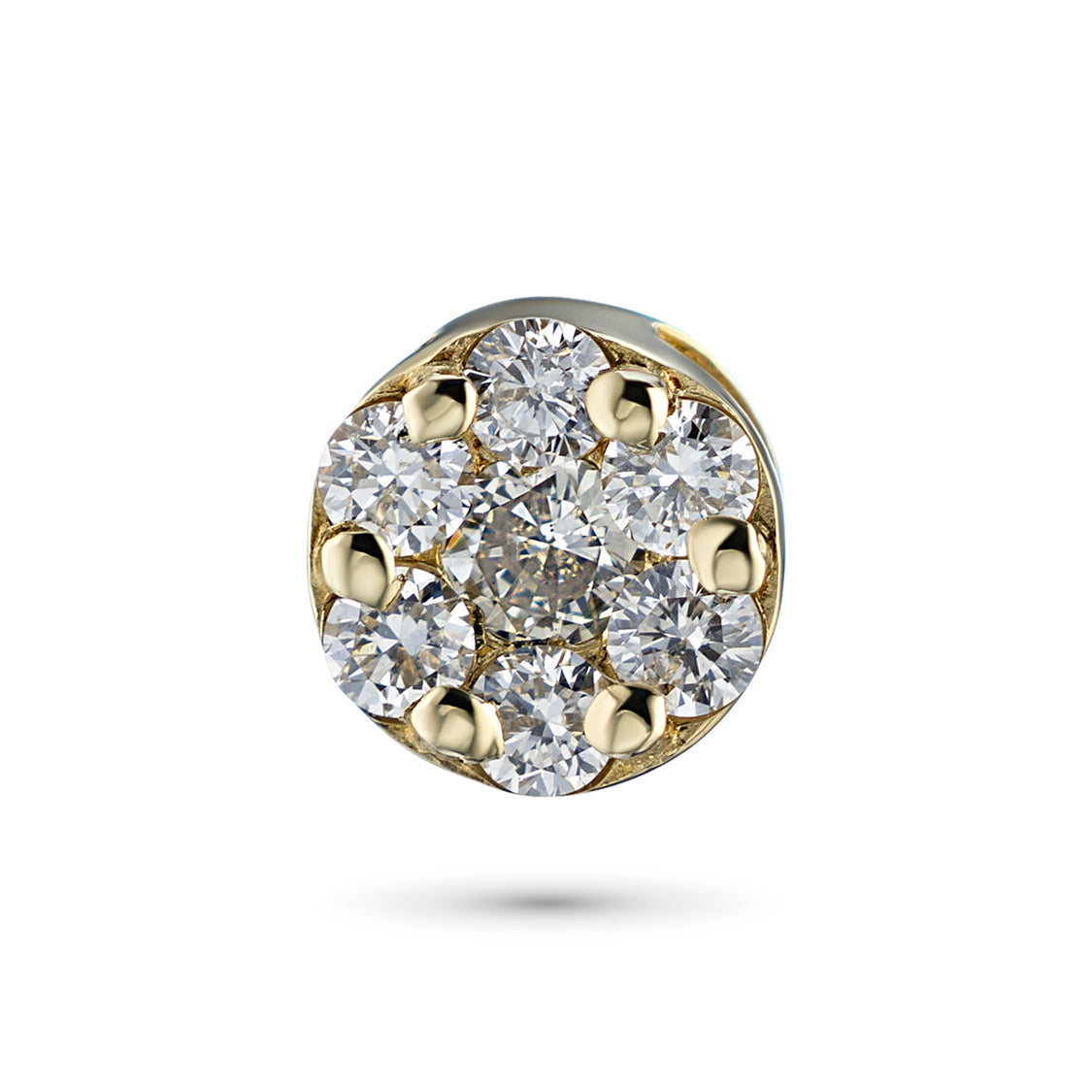 14K Yellow Gold Pendant with Lab-Created Diamonds