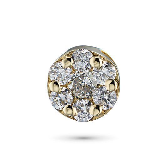 14K Yellow Gold Pendant with Lab-Created Diamonds