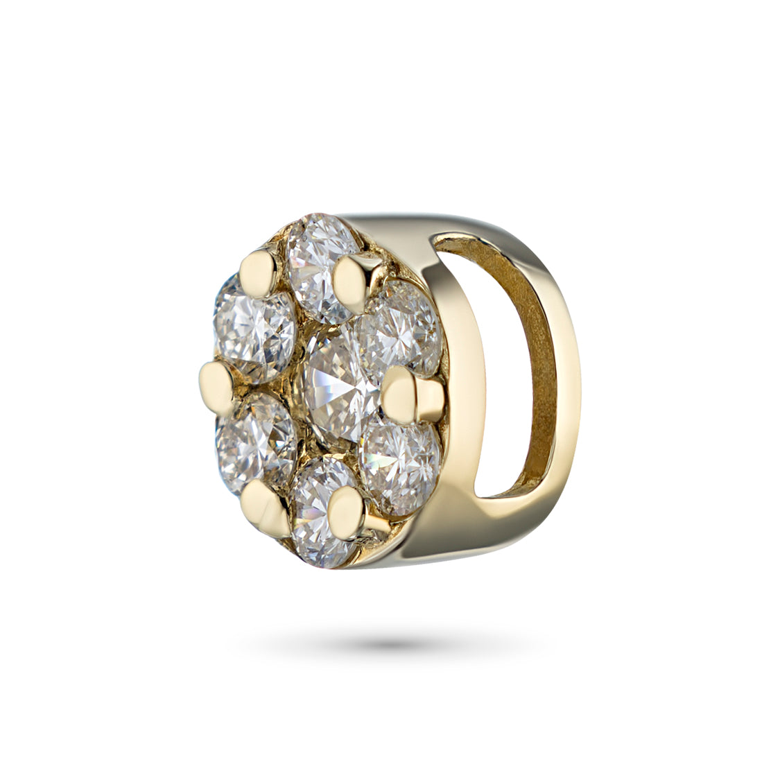 14K Yellow Gold Pendant with Lab-Created Diamonds