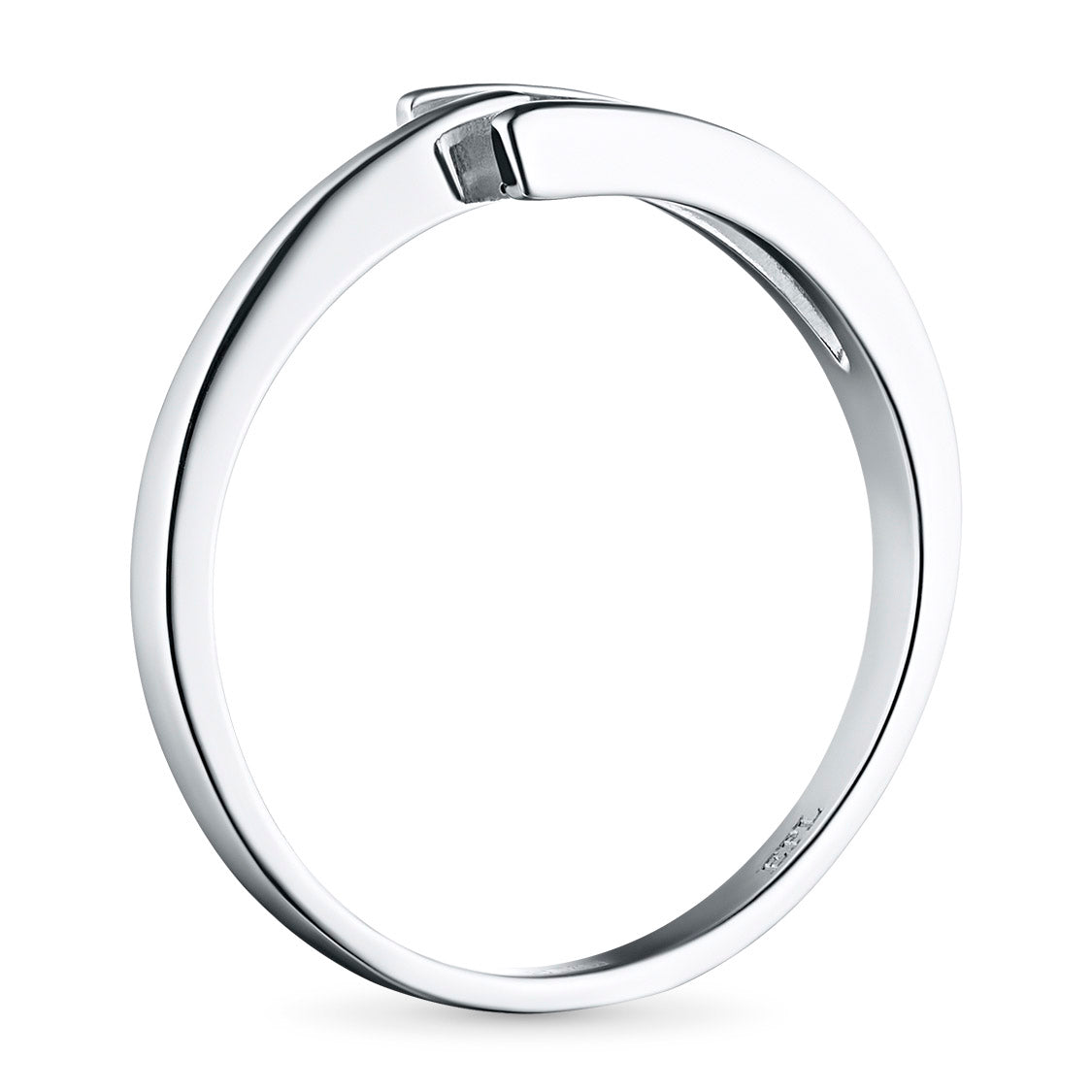 Sterling Silver Ring with Lab-Created Diamonds