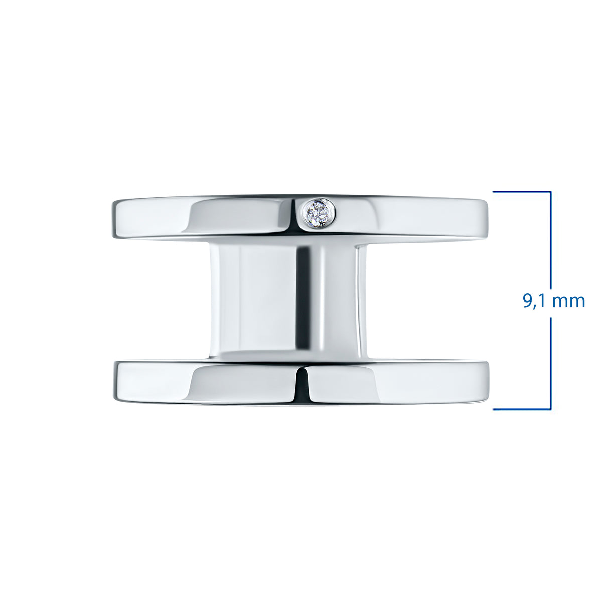 Sterling Silver Ring with Lab-Created Diamonds