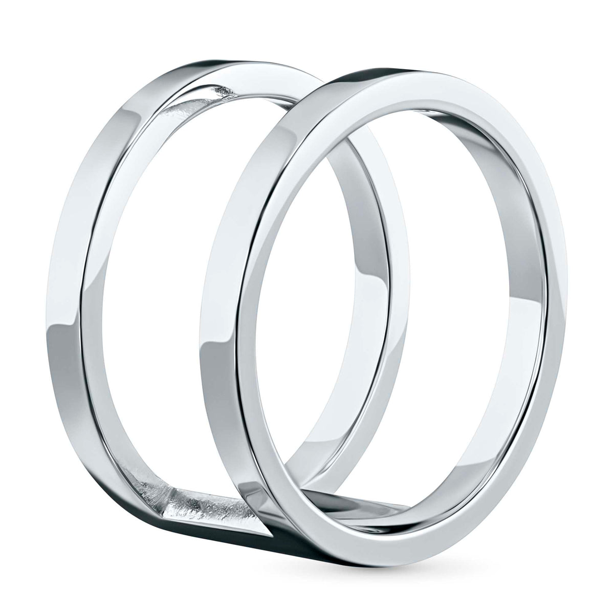Sterling Silver Ring with Lab-Created Diamonds