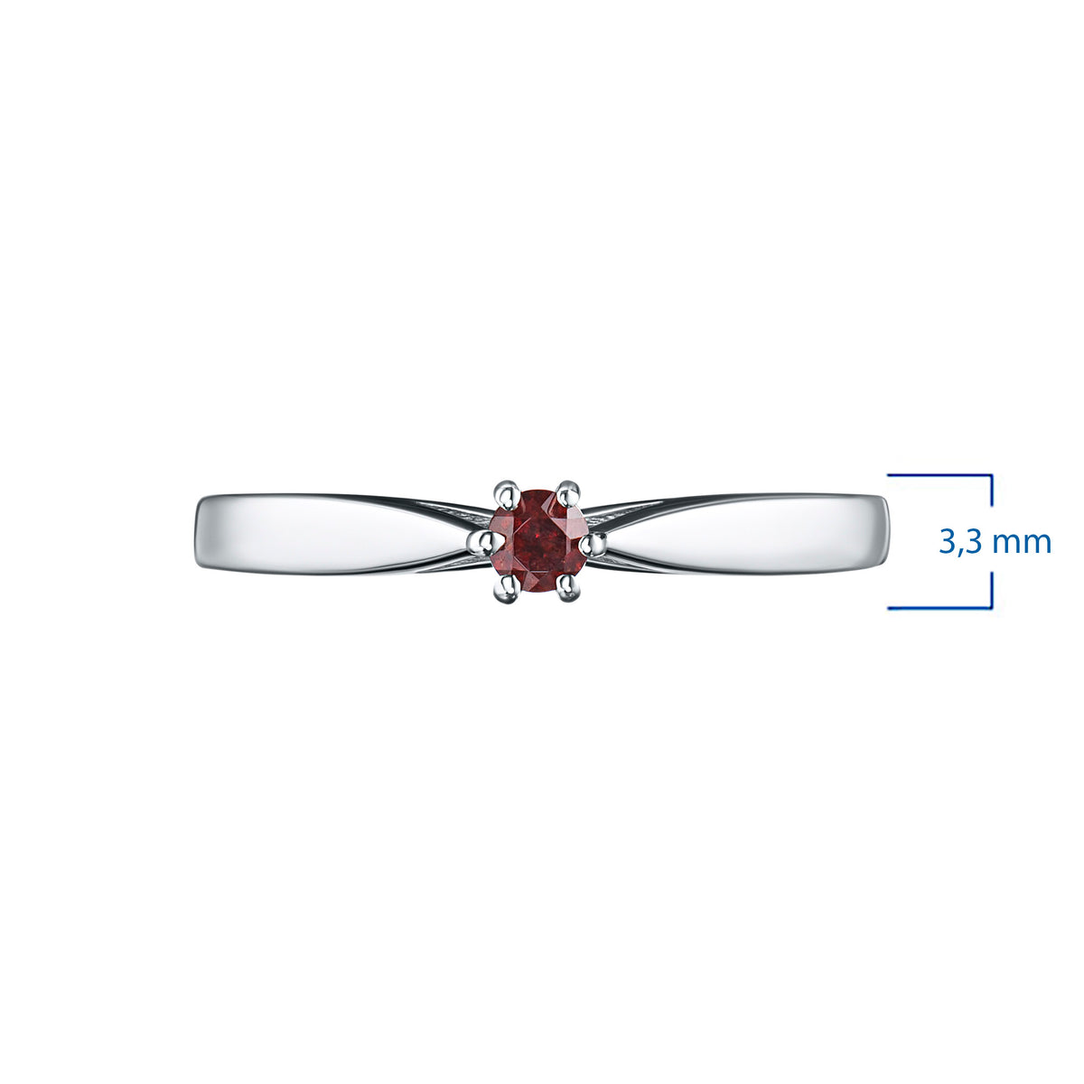 14K White Gold Ring with Lab-Created Diamonds