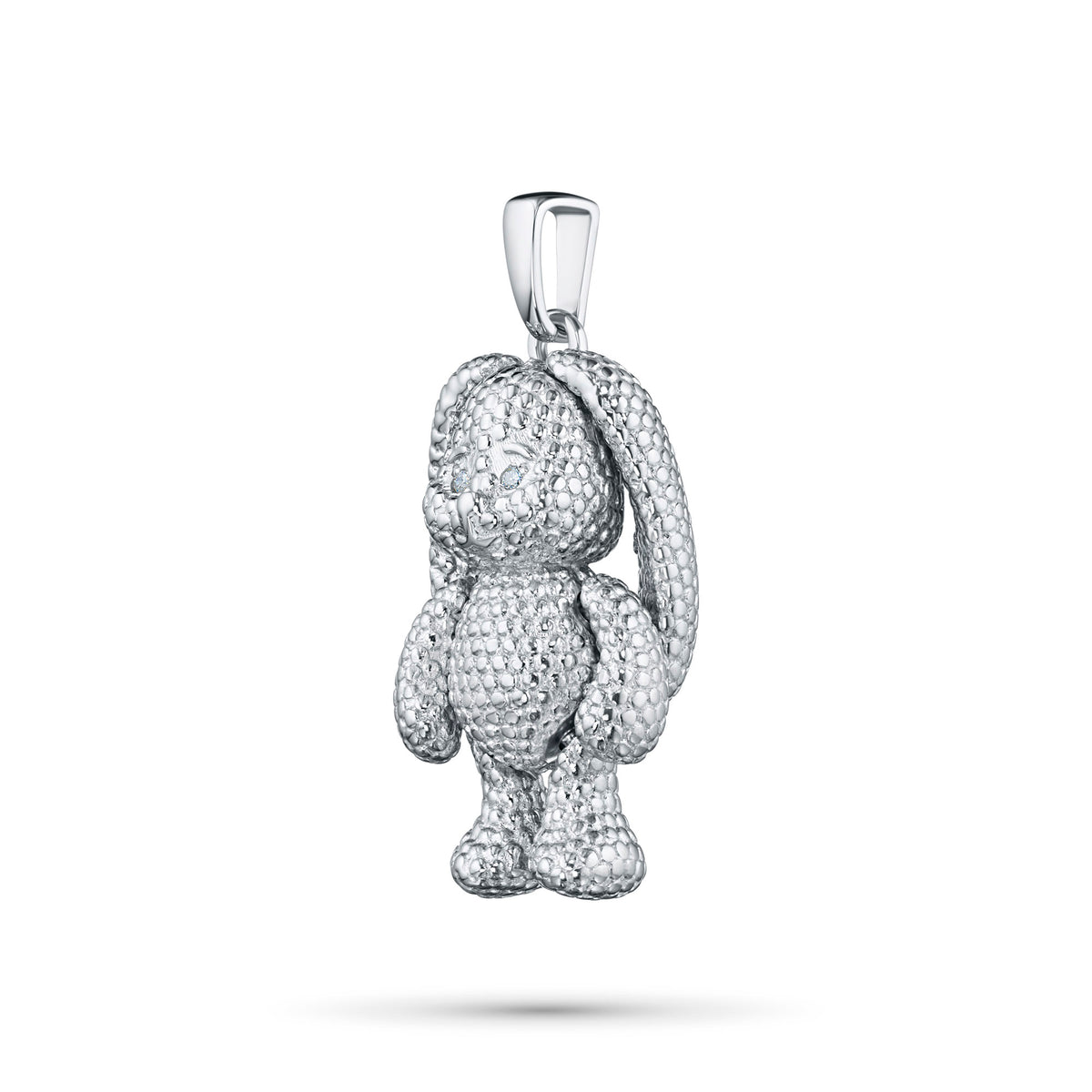 Sterling Silver Pendant with Lab-Created Diamonds