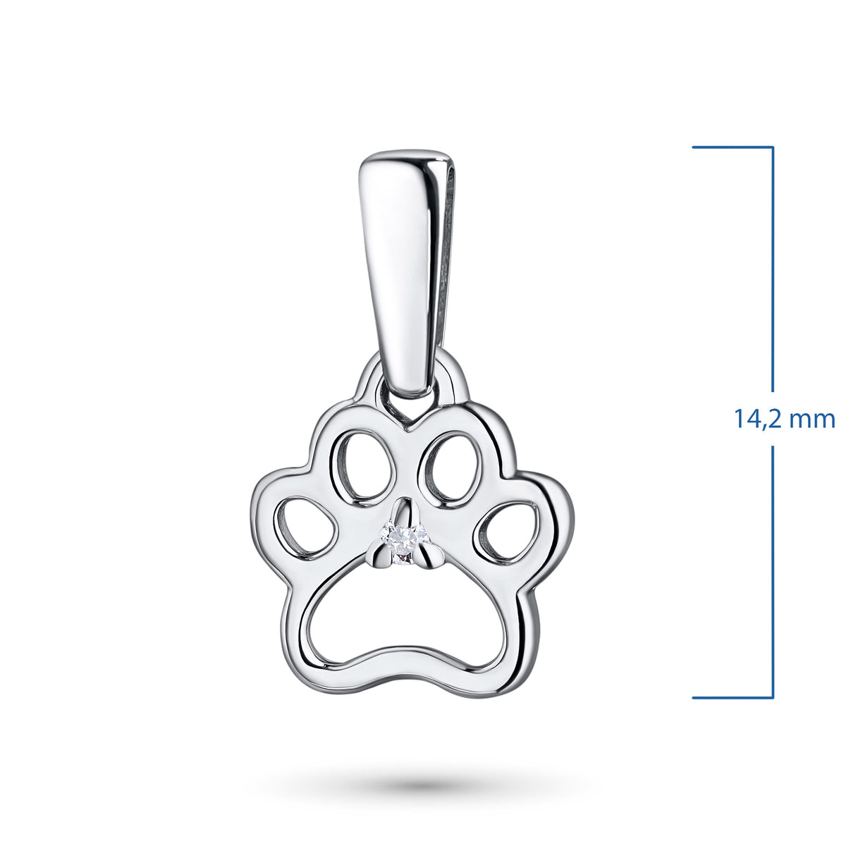 Sterling Silver Pendant with Lab-Created Diamonds