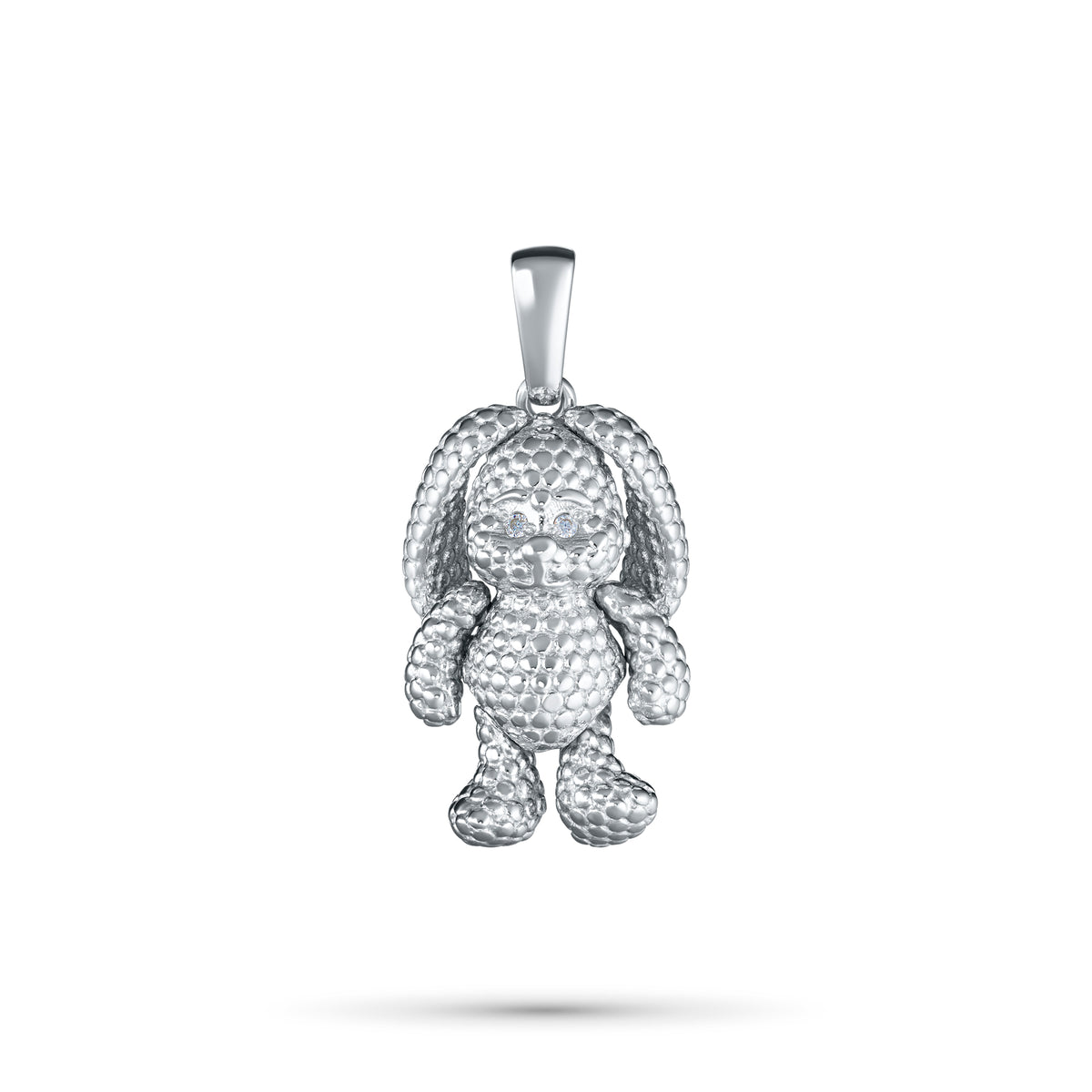 Sterling Silver Pendant with Lab-Created Diamonds