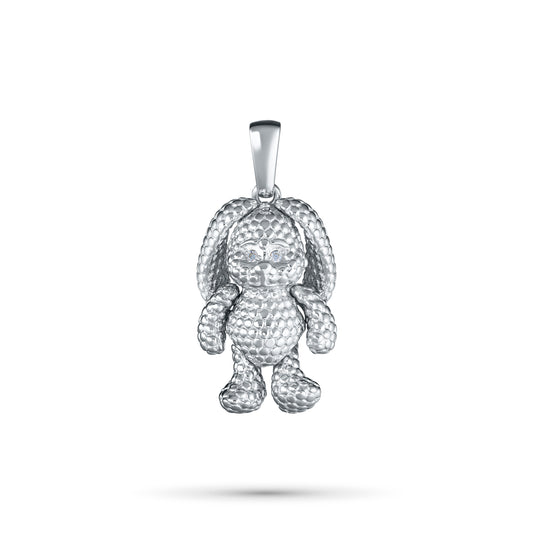 Sterling Silver Pendant with Lab-Created Diamonds