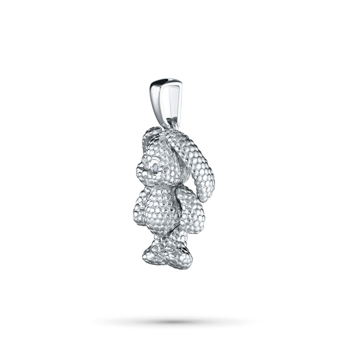 Sterling Silver Pendant with Lab-Created Diamonds