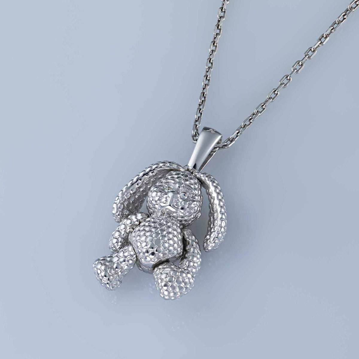 Sterling Silver Pendant with Lab-Created Diamonds