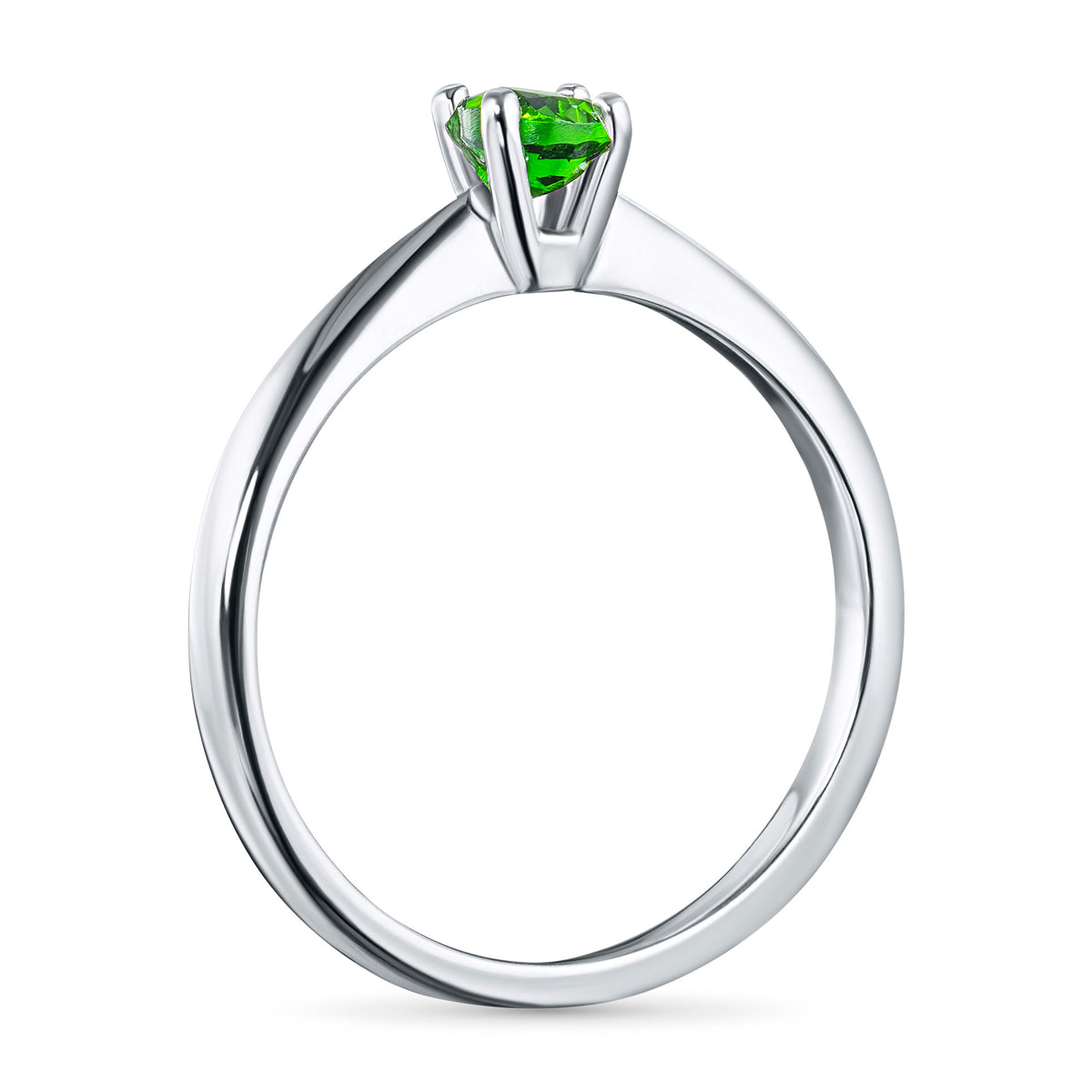 Sterling Silver Ring with Lab-Created Diamonds