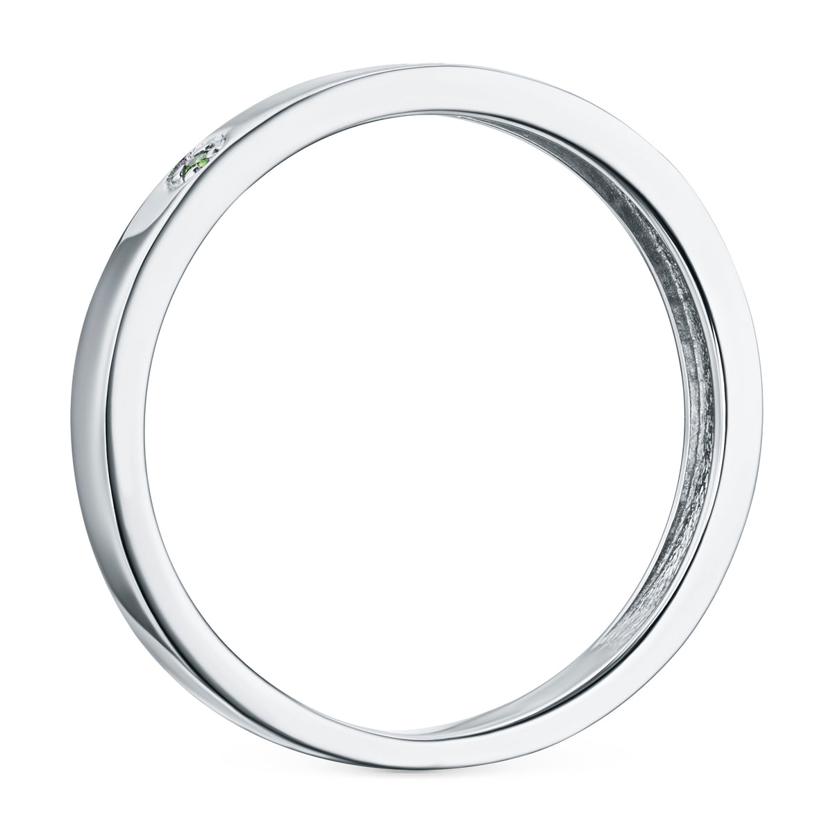 Sterling Silver Ring with Lab-Created Diamonds