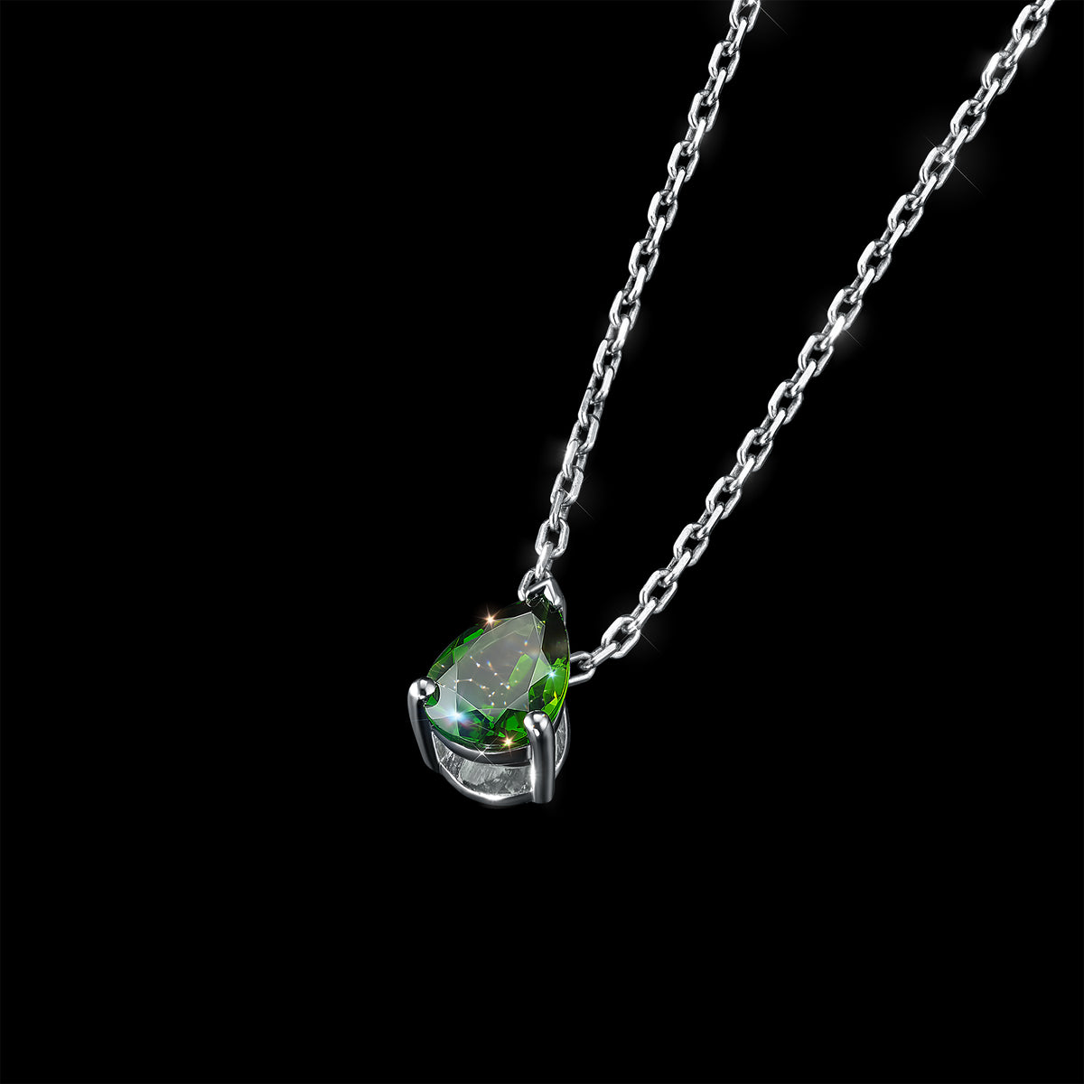 Sterling Silver Pendant with Chrome Diopside