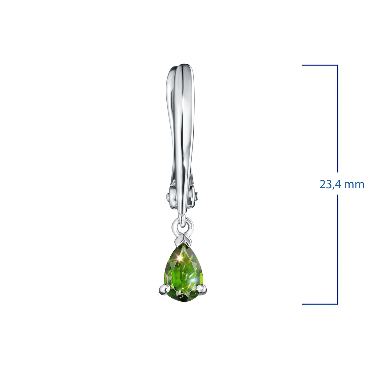 Sterling Silver Earrings with Chrome Diopside