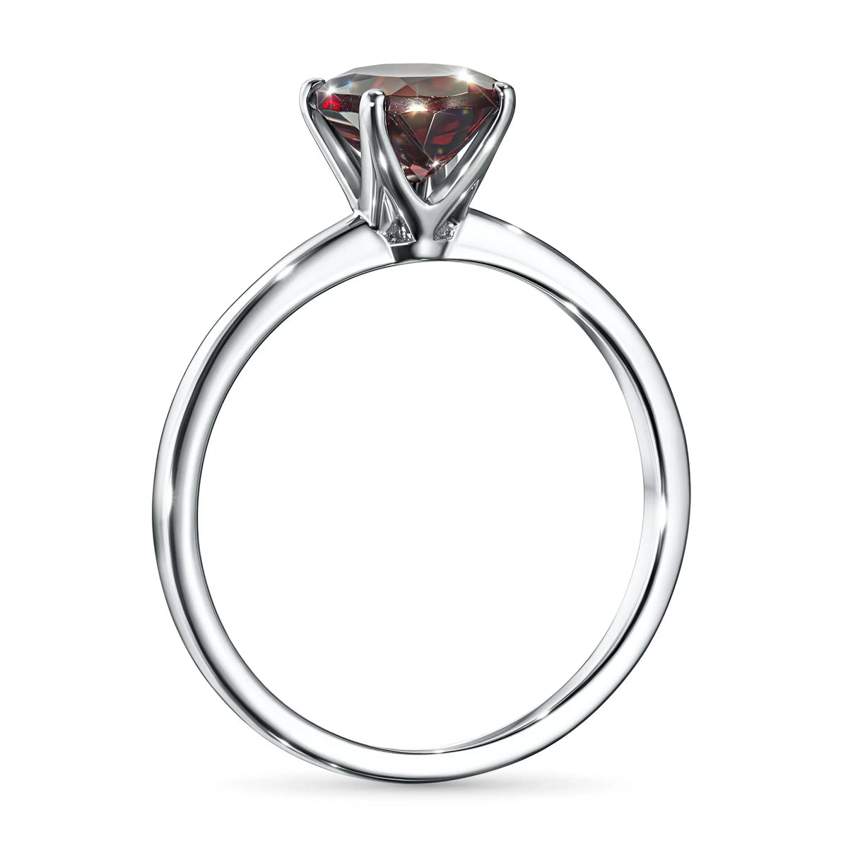 Sterling Silver Ring with Garnet