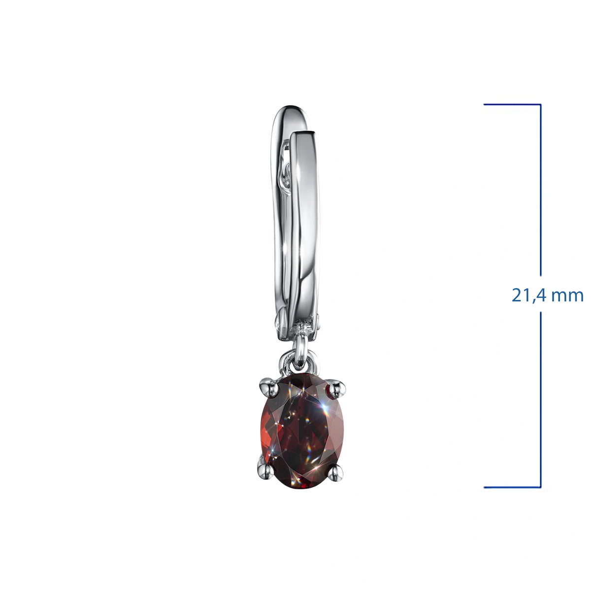 Sterling Silver Earrings with Garnet