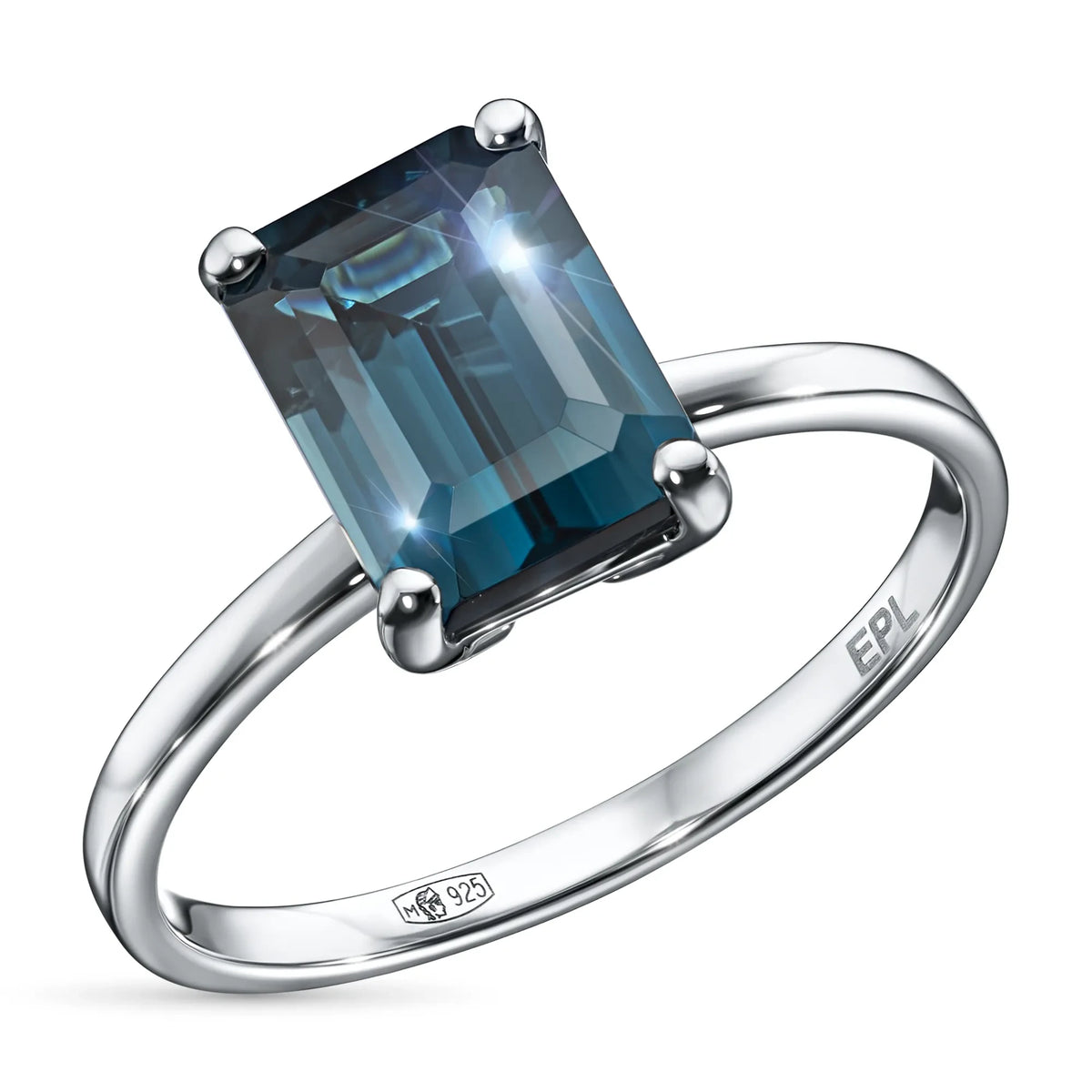 Sterling Silver Ring with Topaz