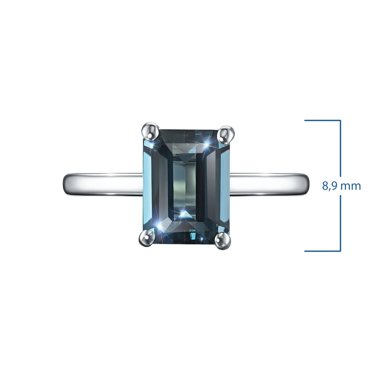 Sterling Silver Ring with Topaz