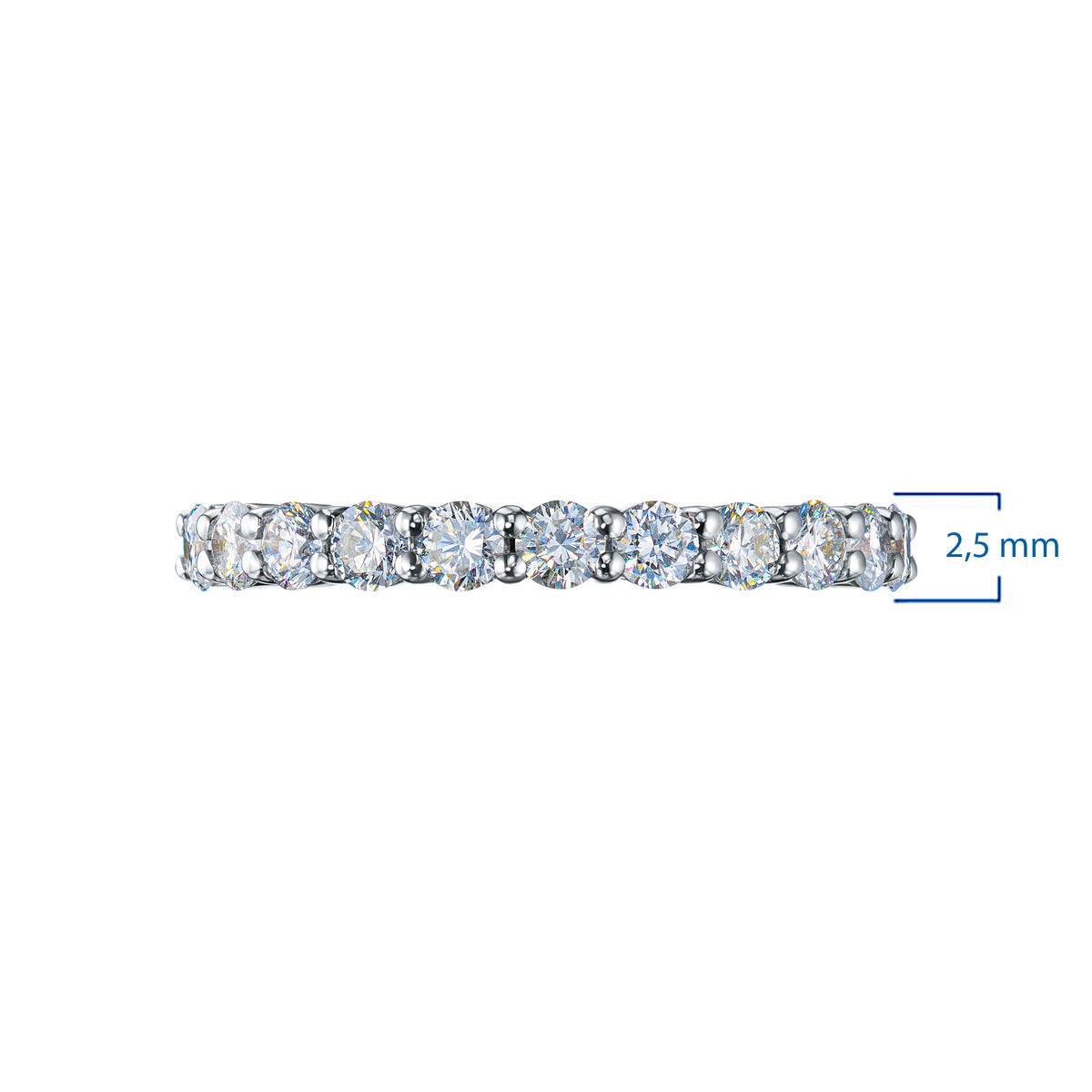 Sterling Silver Ring with Lab-Created Diamonds