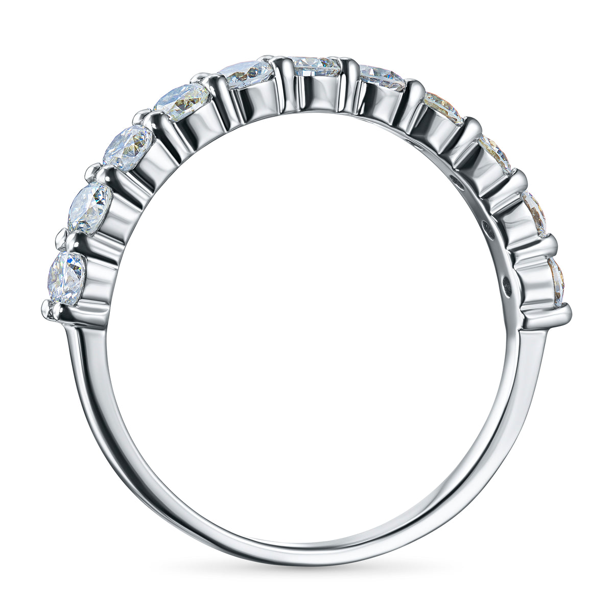 Sterling Silver Ring with Lab-Created Diamonds