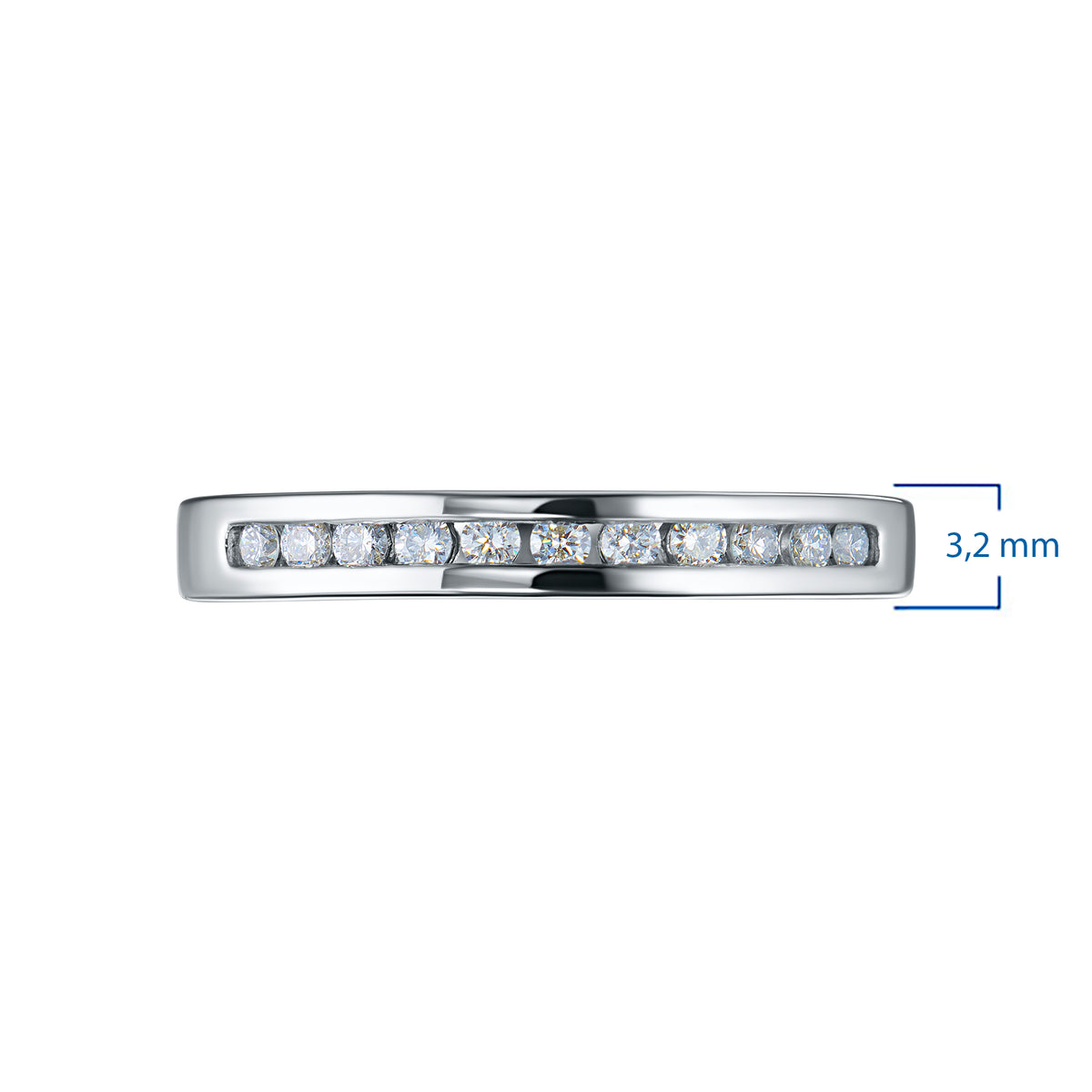 Sterling Silver Ring with Lab-Created Diamonds
