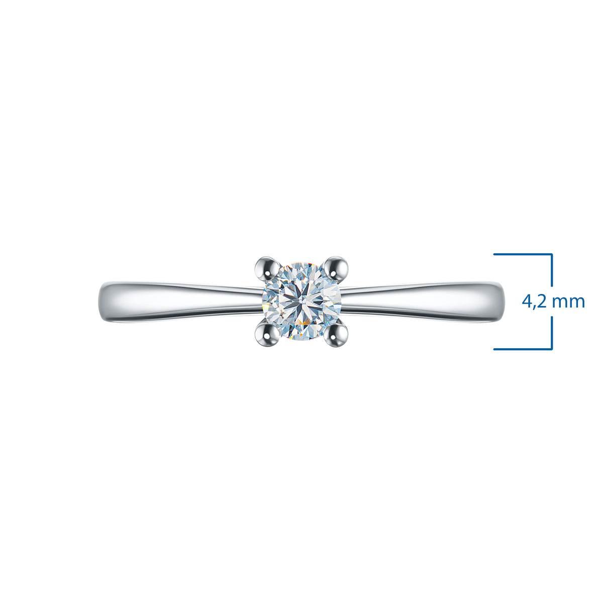 Sterling Silver Ring with Lab-Created Diamonds