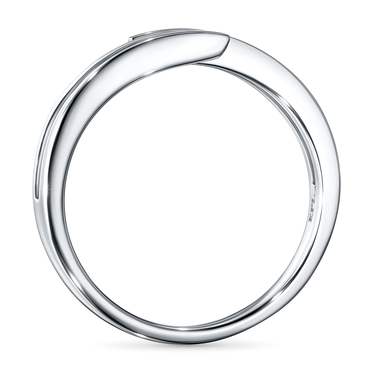 Sterling Silver Ring with Lab-Created Diamonds