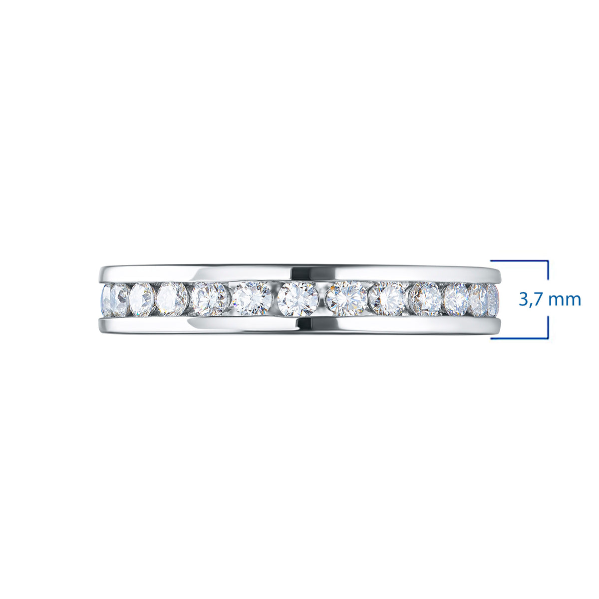 Sterling Silver Ring with Lab-Created Diamonds