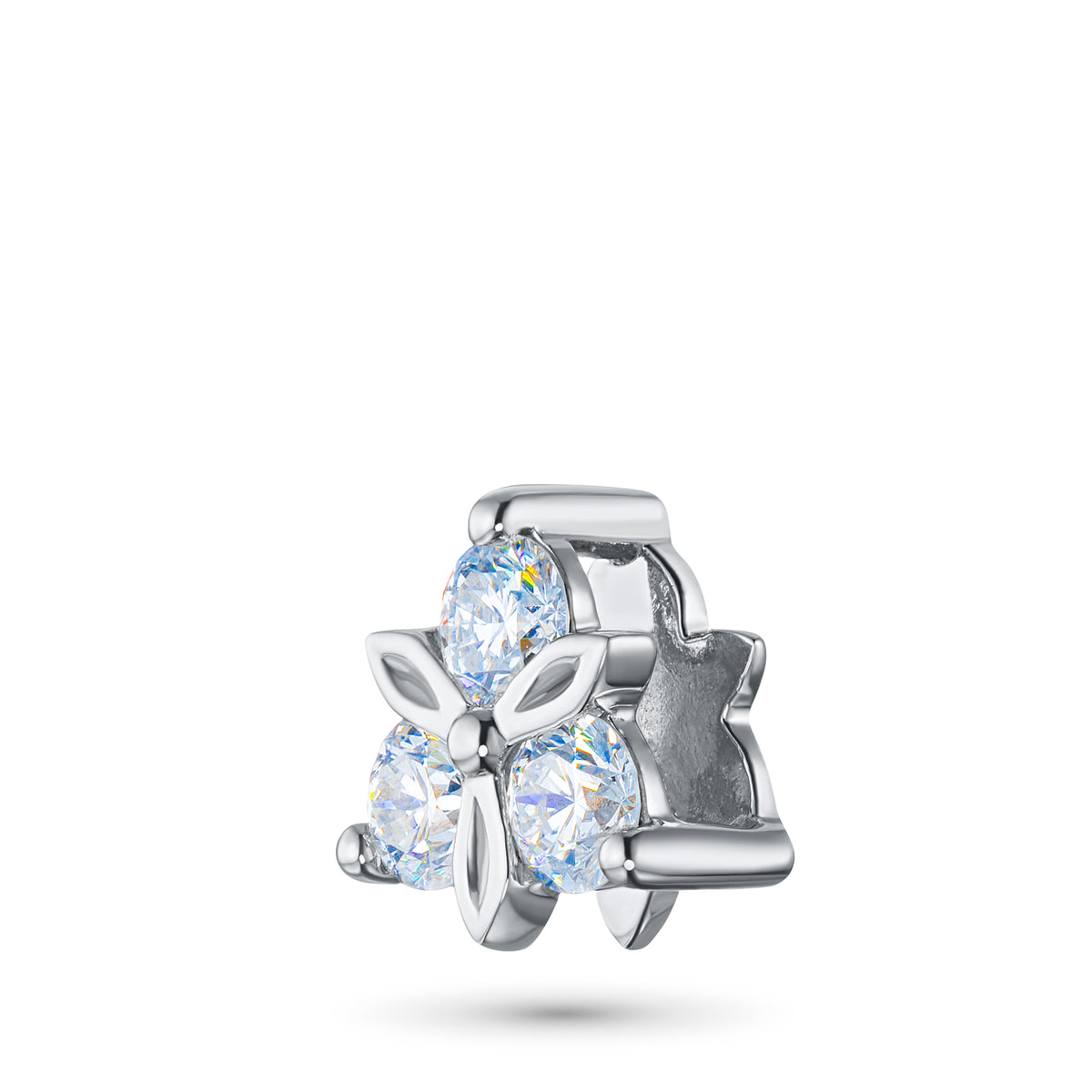 Sterling Silver Pendant with Lab-Created Diamonds