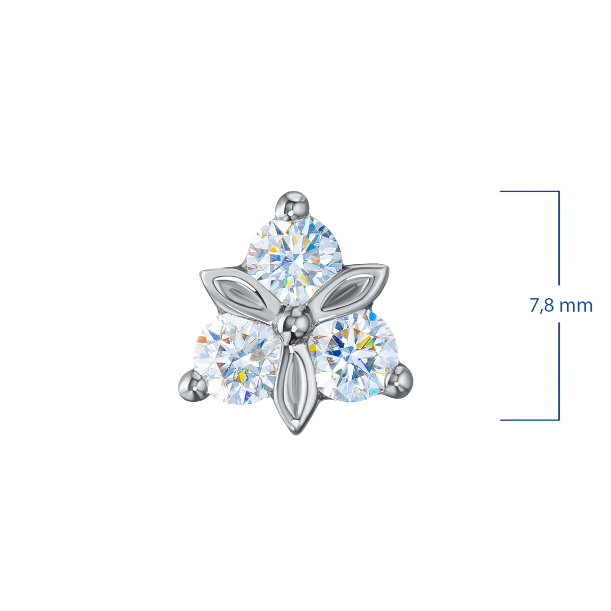 Sterling Silver Pendant with Lab-Created Diamonds