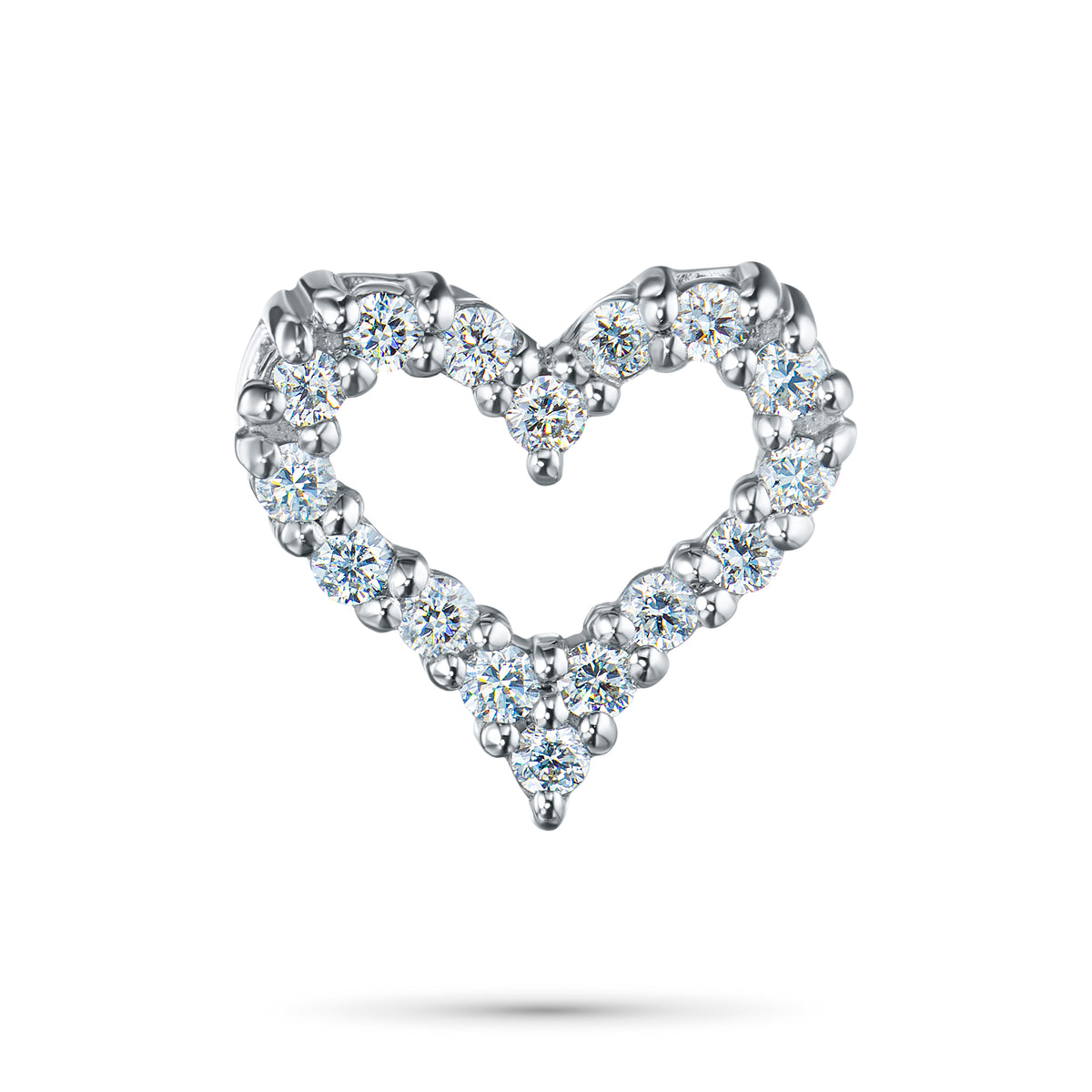 Sterling Silver Pendant with Lab-Created Diamonds