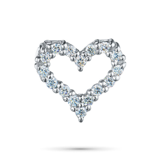 Sterling Silver Pendant with Lab-Created Diamonds