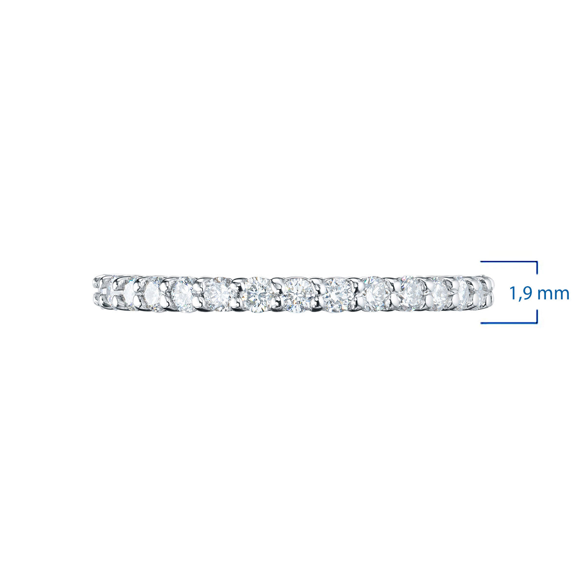 Sterling Silver Ring with Lab-Created Diamonds