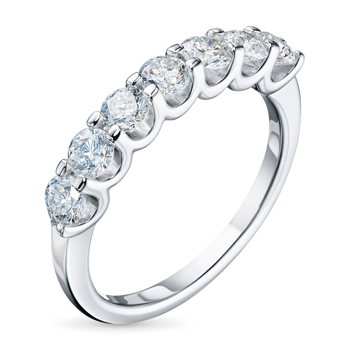 Sterling Silver Ring with Lab-Created Diamonds