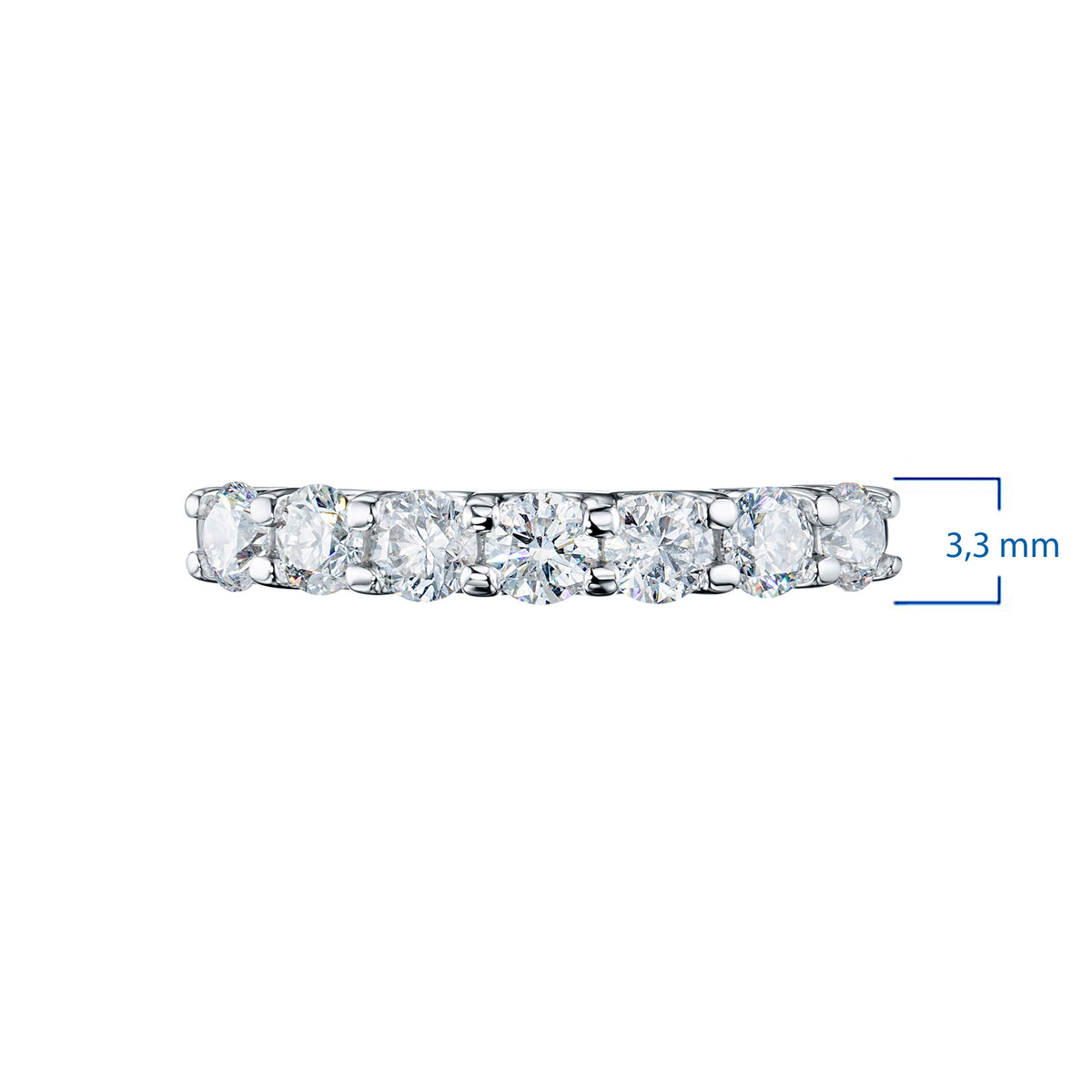 Sterling Silver Ring with Lab-Created Diamonds