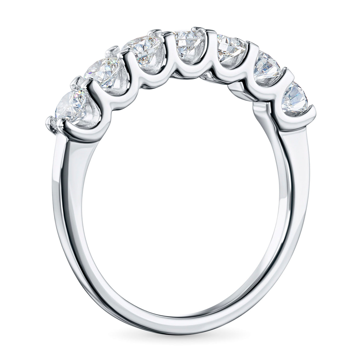 Sterling Silver Ring with Lab-Created Diamonds
