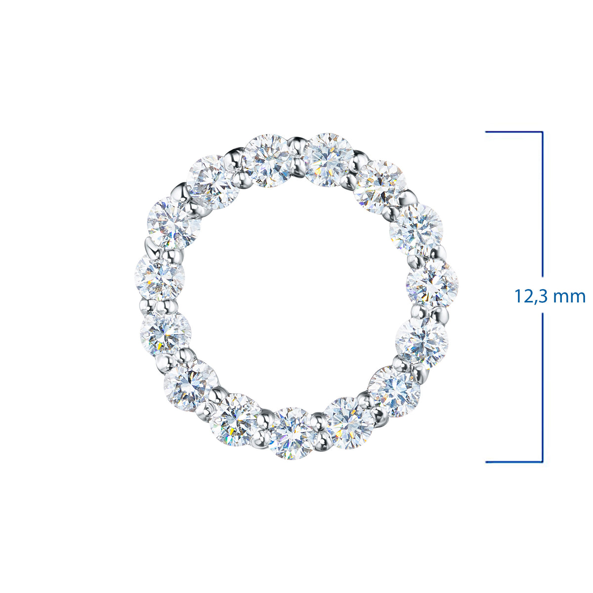 Sterling Silver Pendant with Lab-Created Diamonds