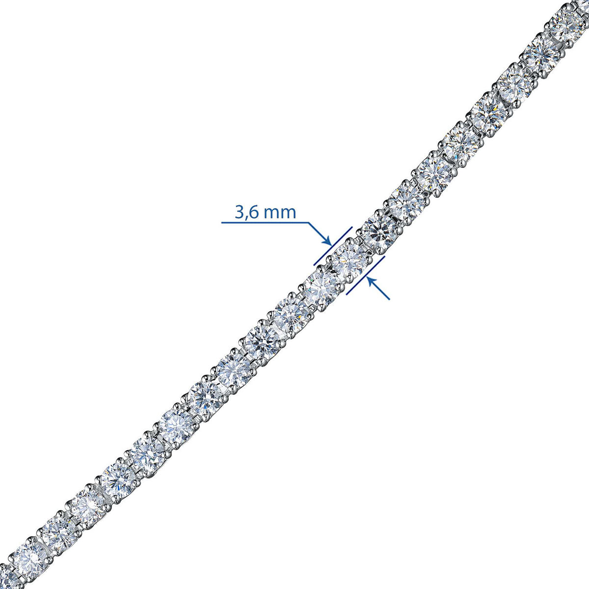 14K White Gold Bracelet with Lab-Created Diamonds
