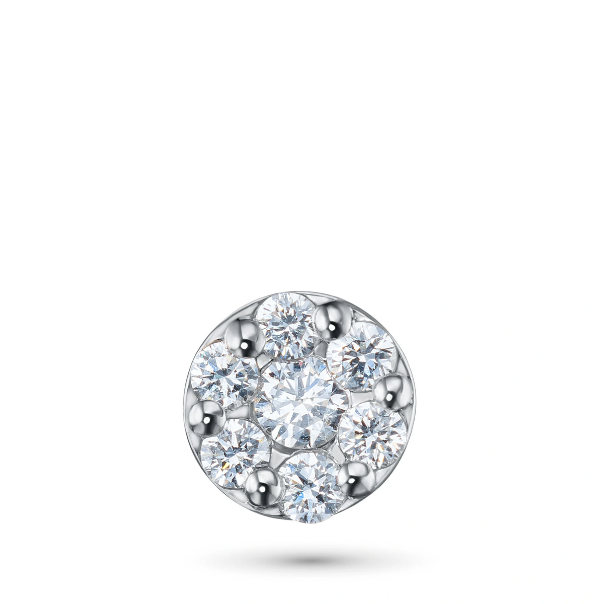 14K White Gold Pendant with Lab-Created Diamonds
