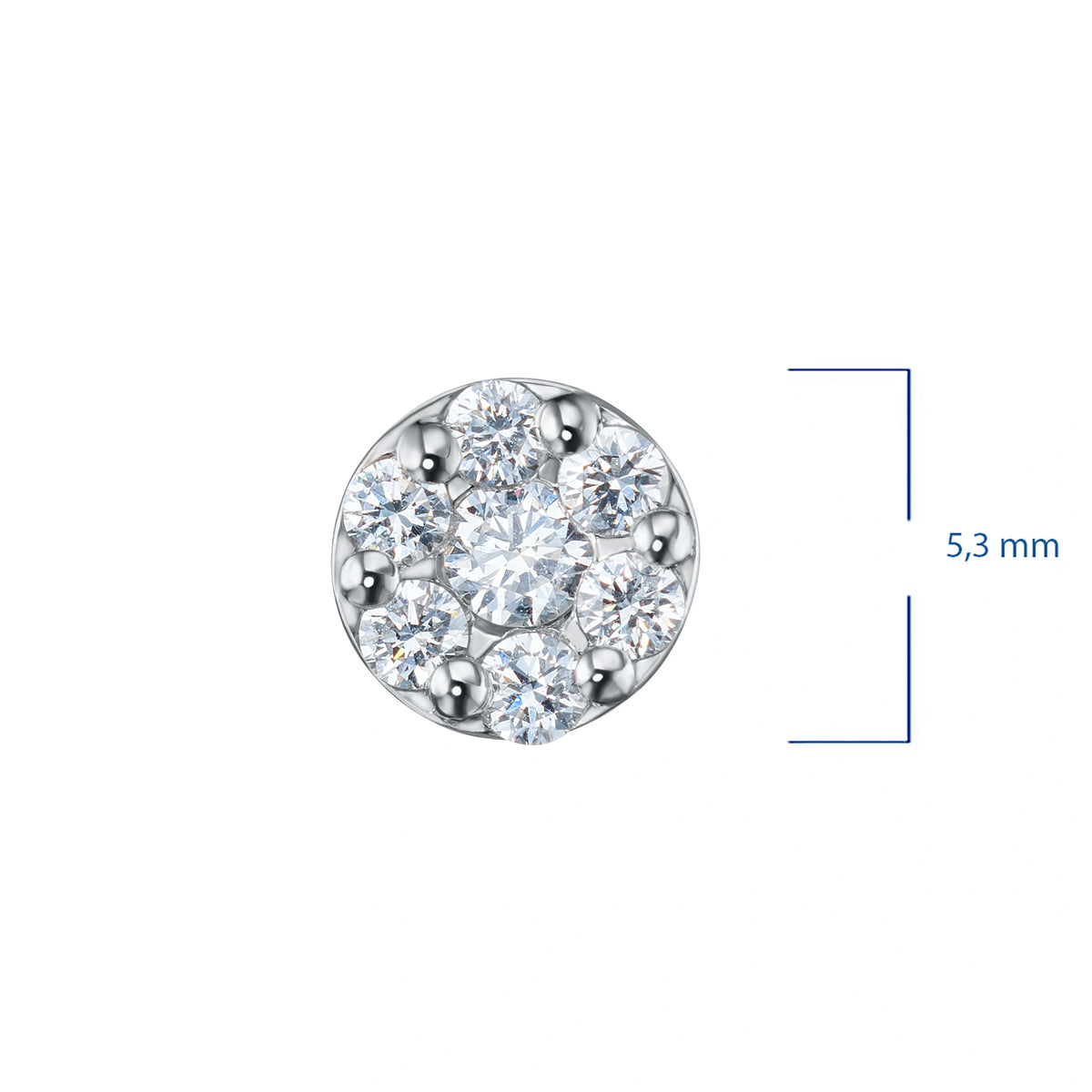 14K White Gold Pendant with Lab-Created Diamonds
