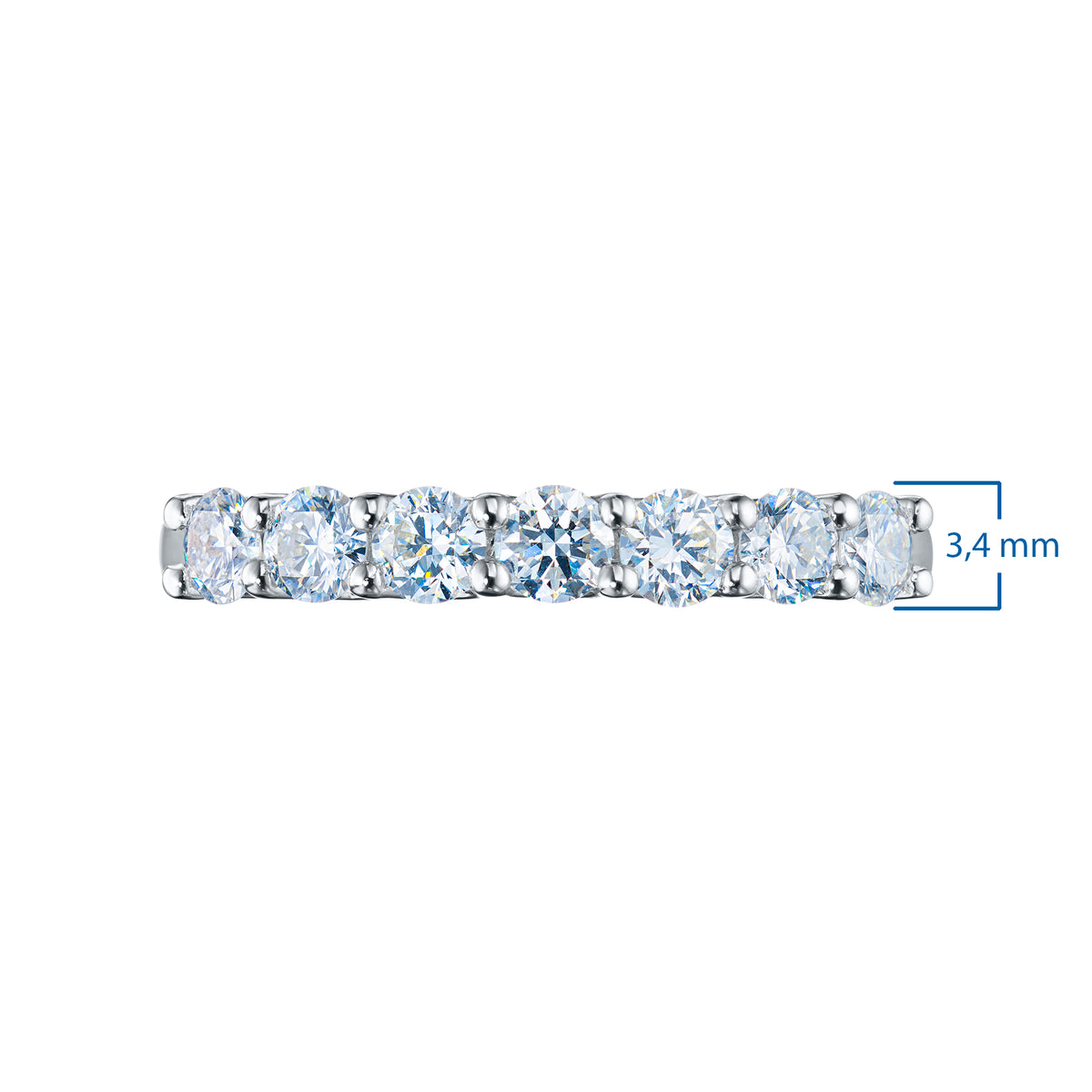 14K White Gold Ring with Lab-Created Diamonds