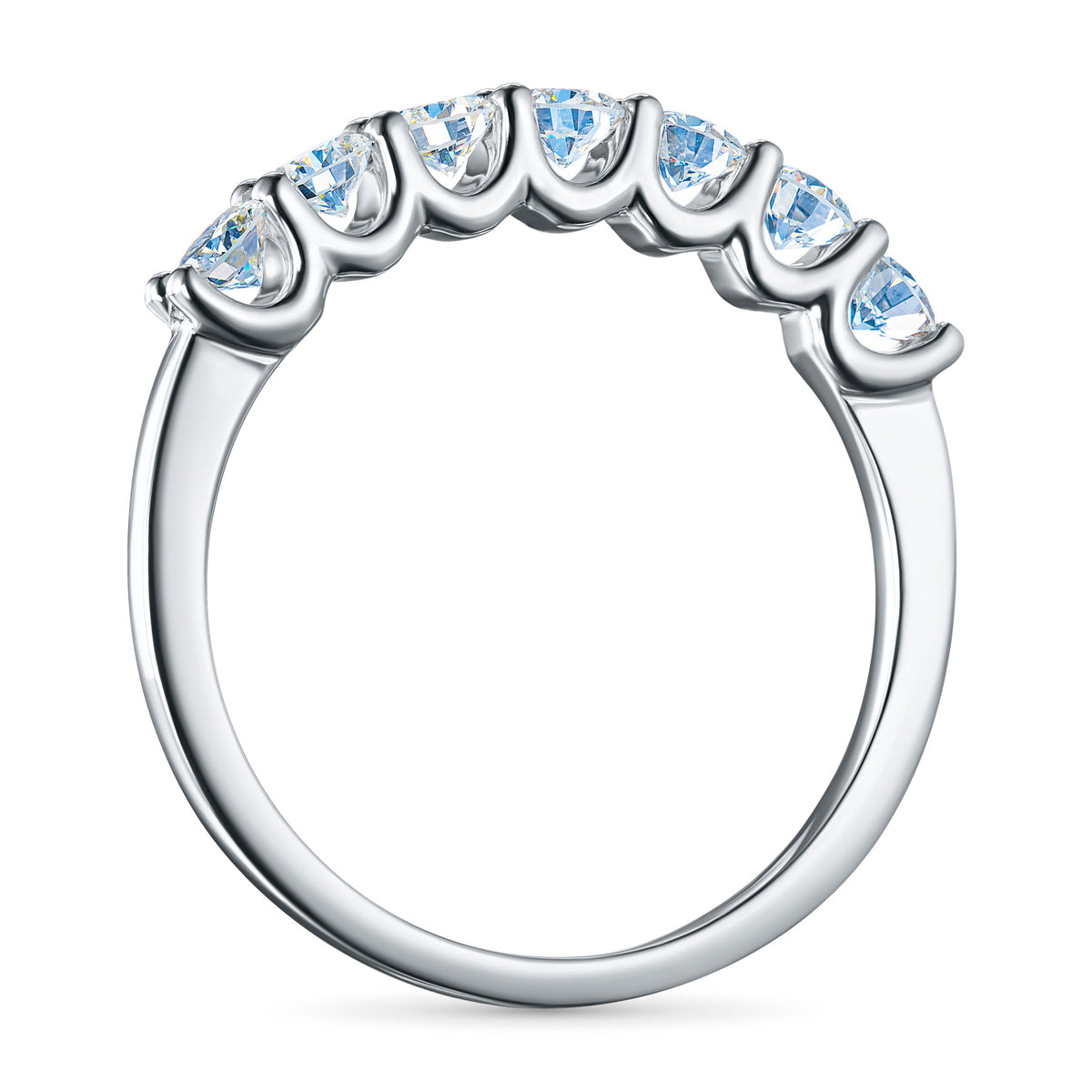 14K White Gold Ring with Lab-Created Diamonds