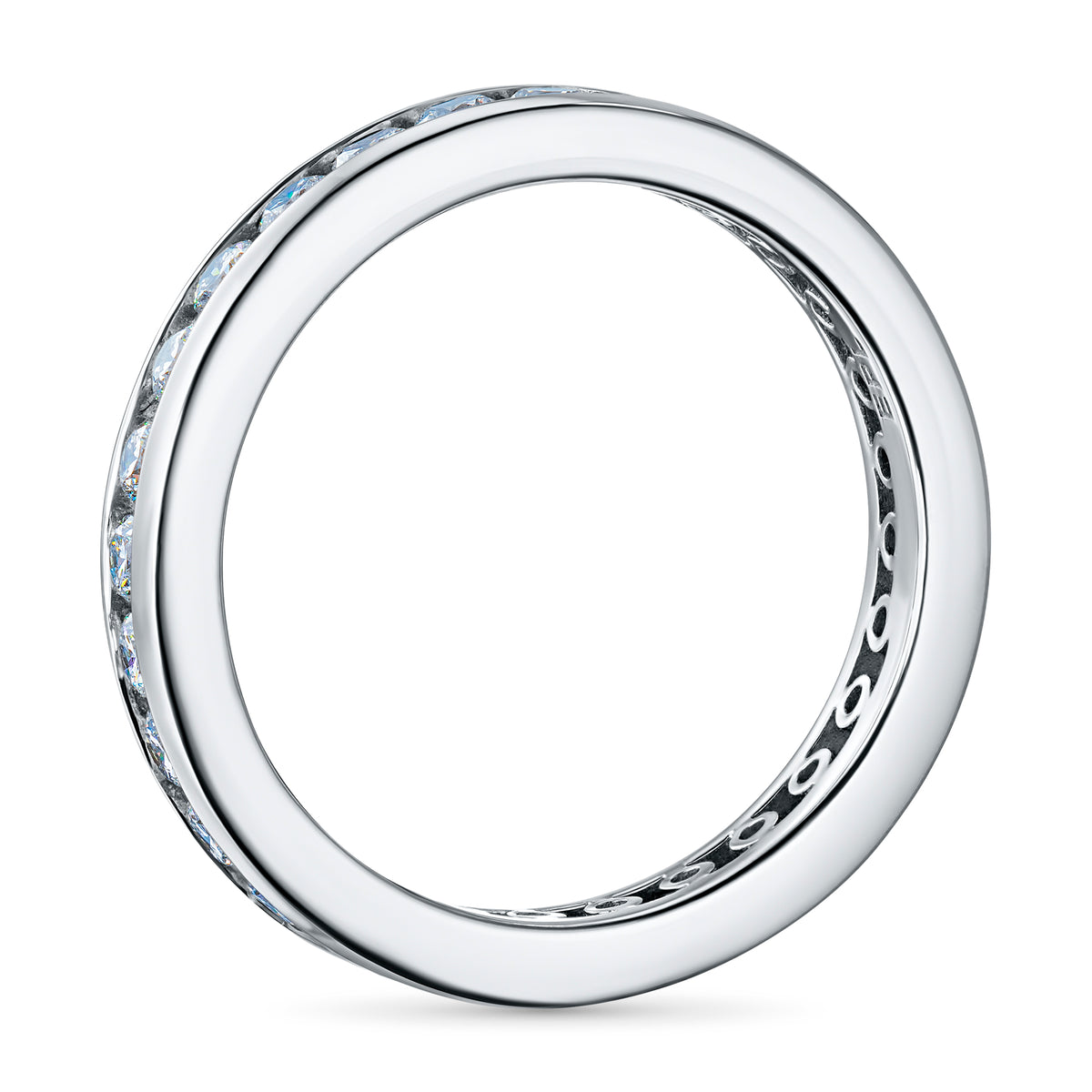 14K White Gold Ring with Lab-Created Diamonds