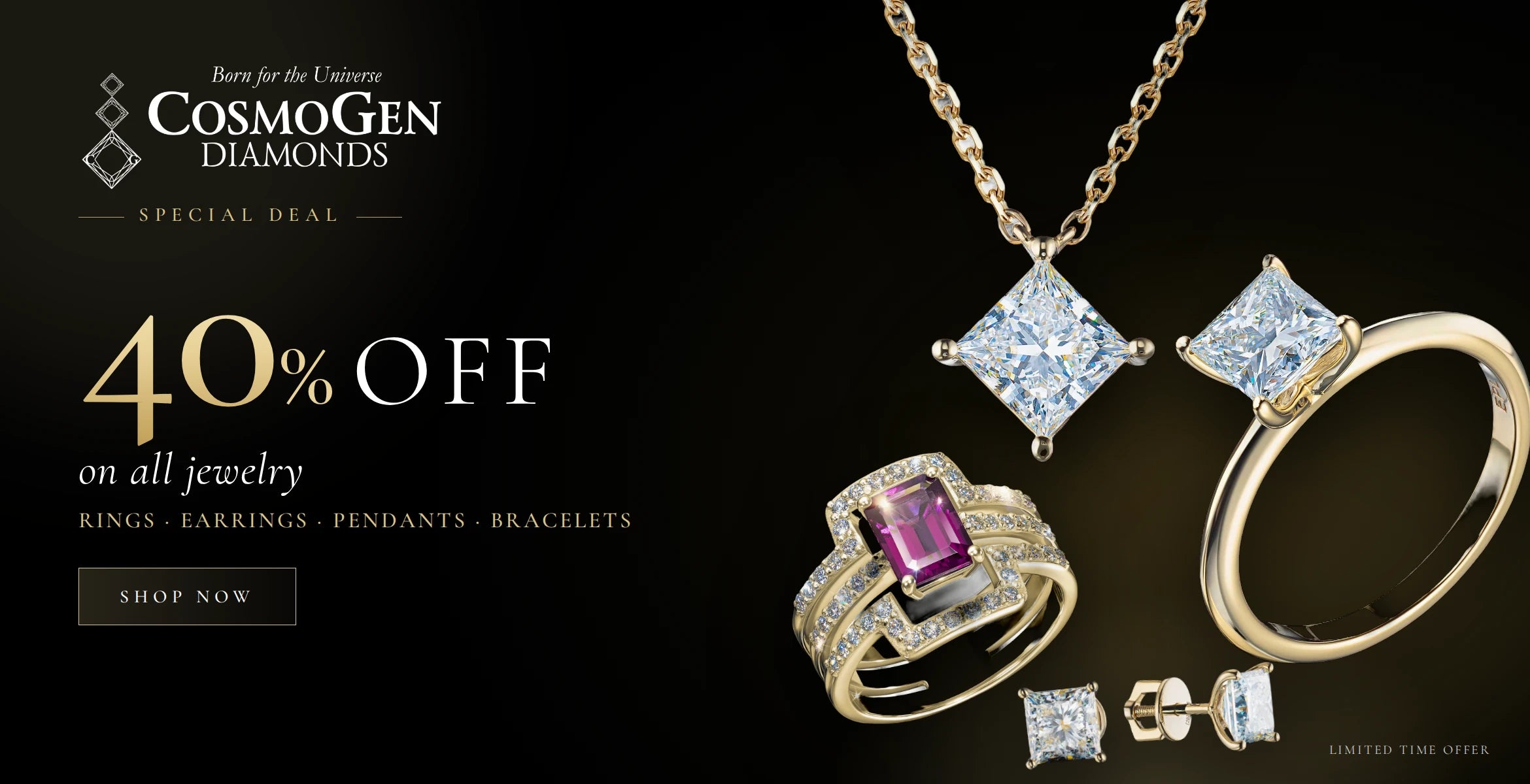 CosmoGen Diamonds special deal: 40% off on all jewelry
